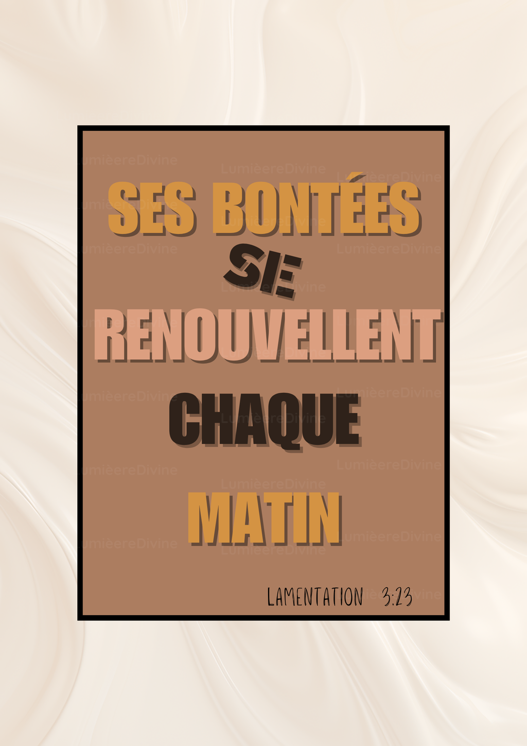 Affiche Chrétienne - Lamentation 5:23