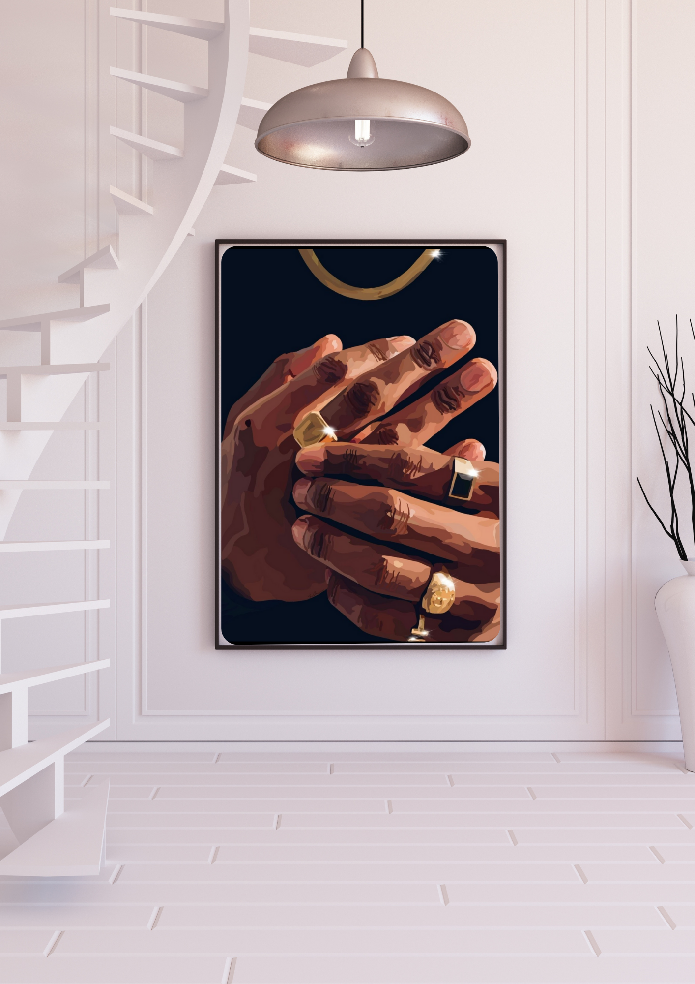 Affiche Afro Art - Homme Elegant