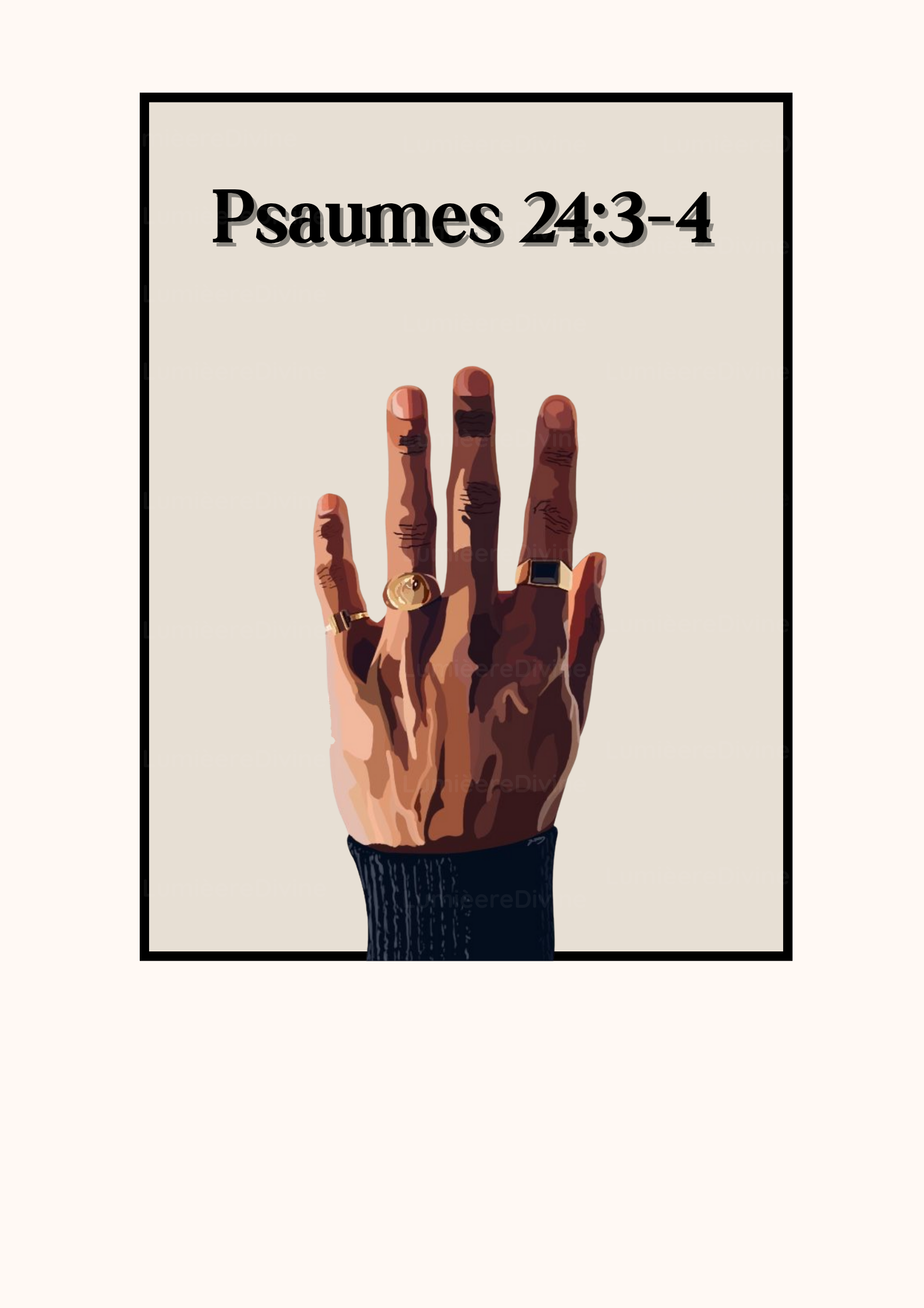 Affiche Chrétienne - Psaumes 24:3-4