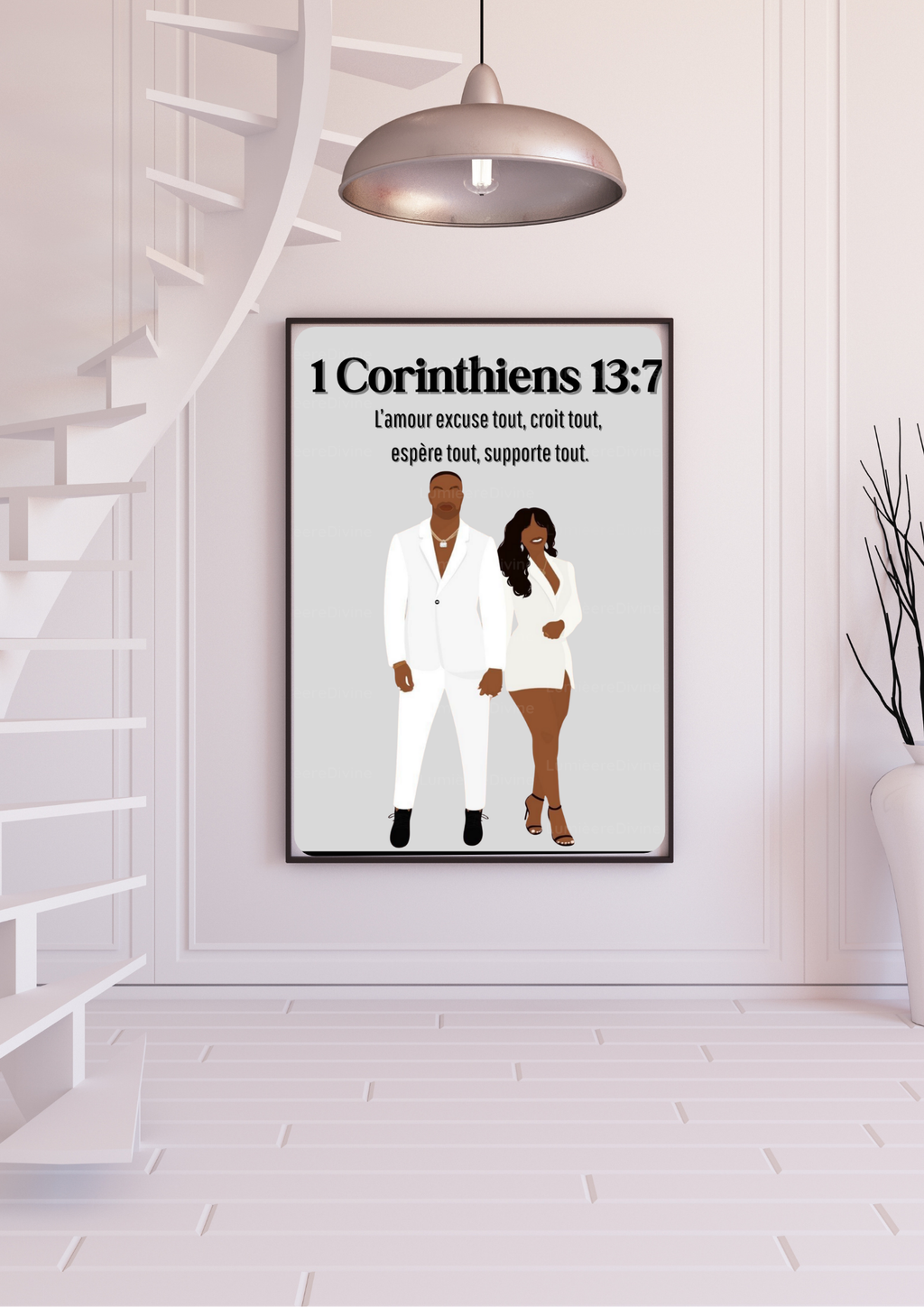 Affiche Chrétienne - 1 Corinthiens 13:7