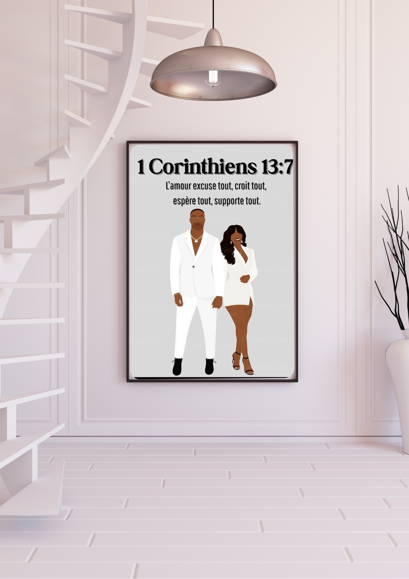 Affiche Chrétienne - 1 Corinthiens 13:7