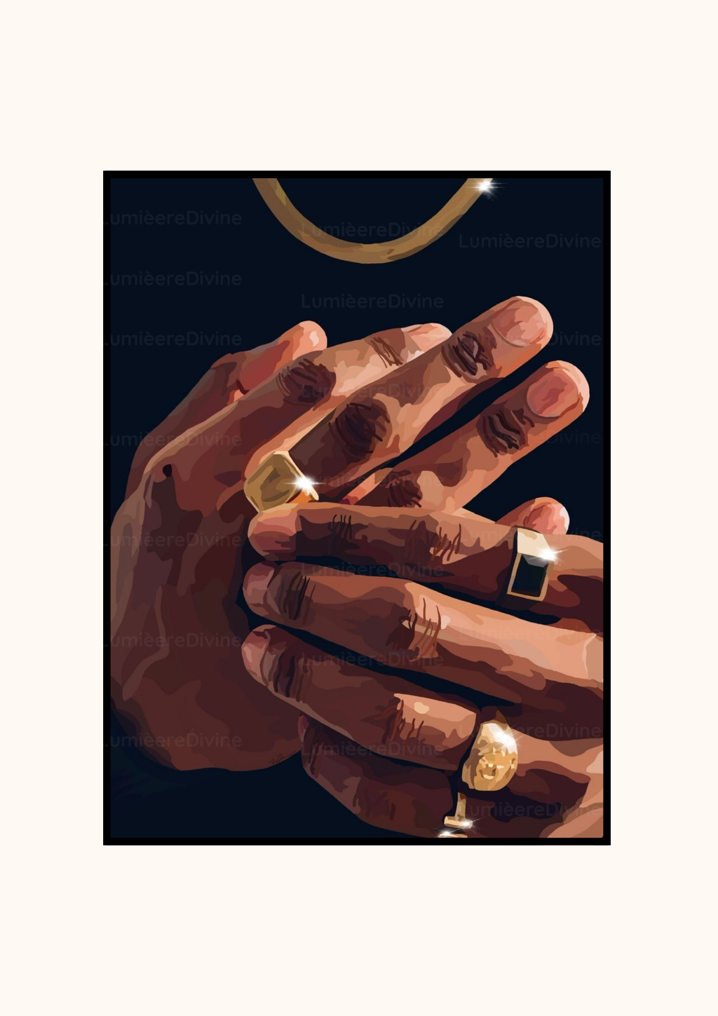 Affiche Afro Art - Homme Elegant