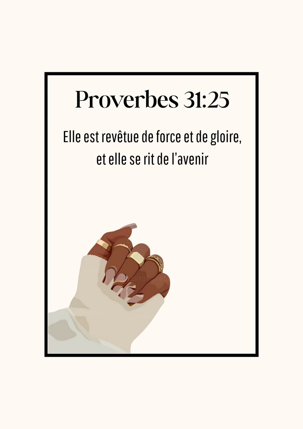 Affiche Chrétienne - Proverbes 31:25