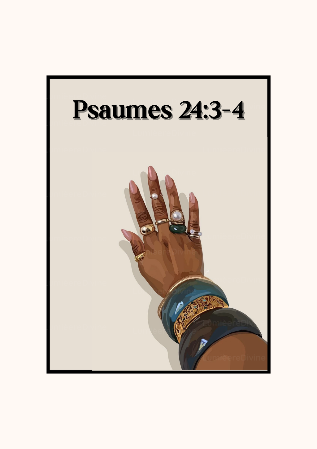 Affiche Chrétienne - Psaumes 24:3-4