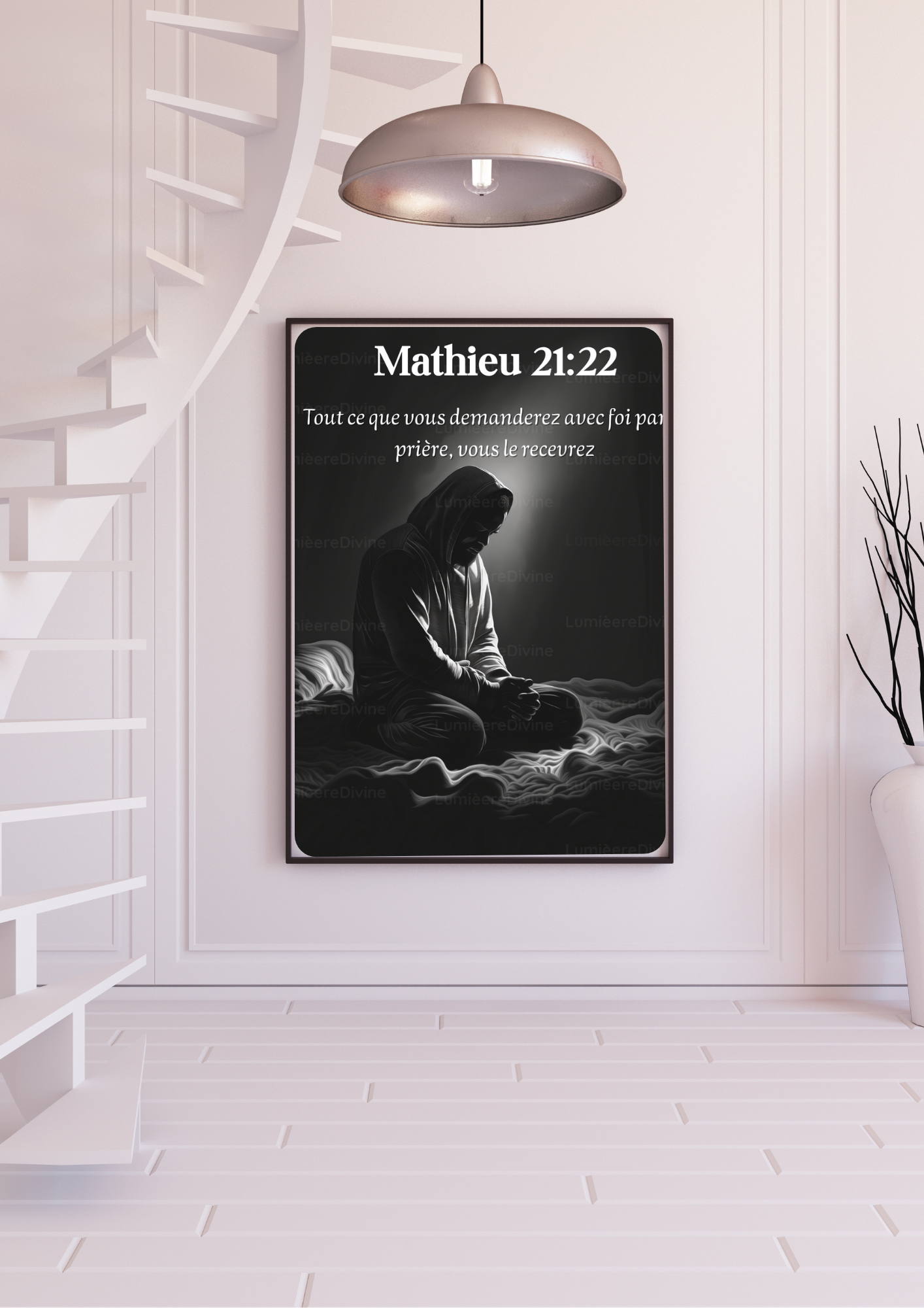 Affiche Chrétienne - Homme de prière