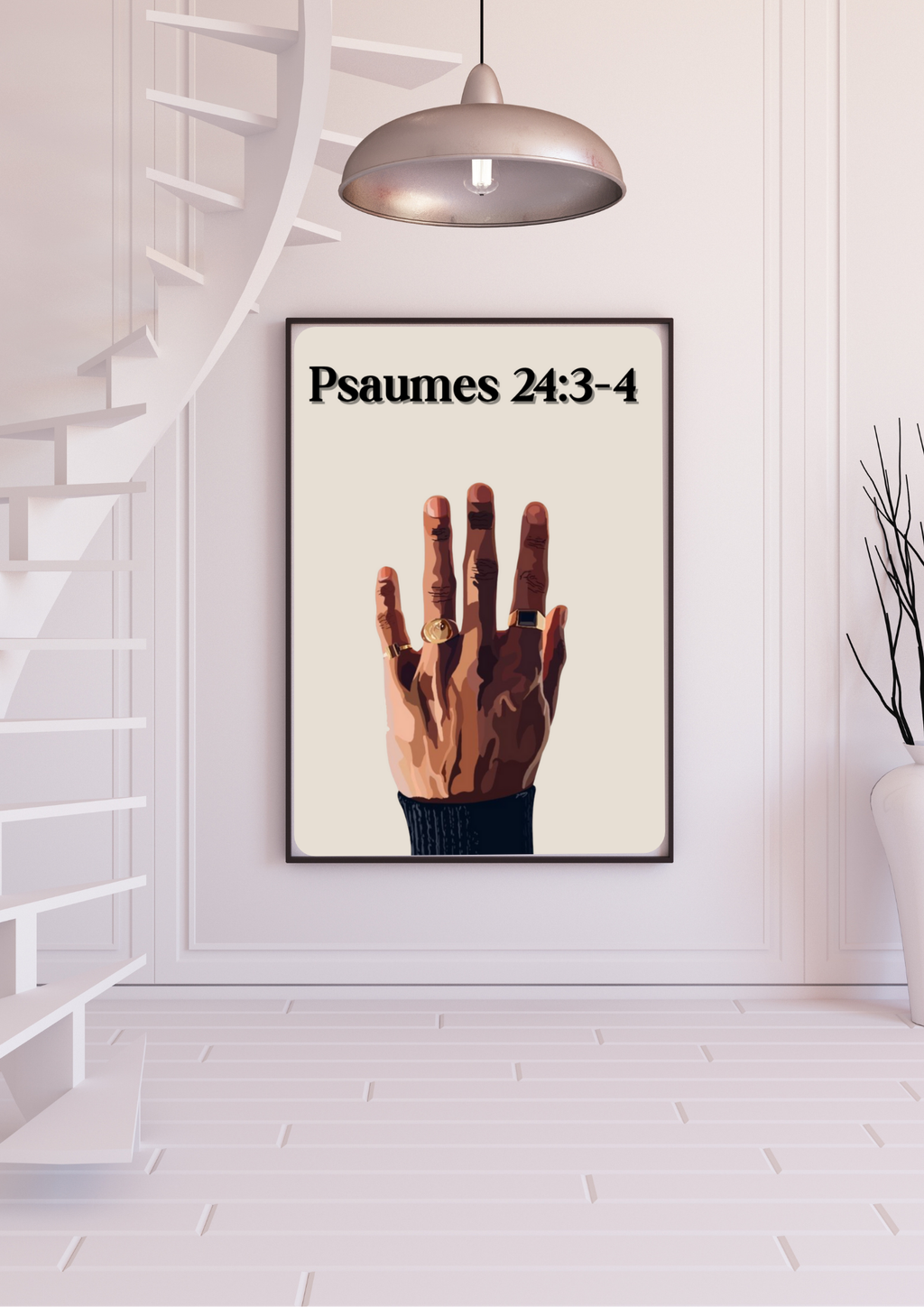 Affiche Chrétienne - Psaumes 24:3-4