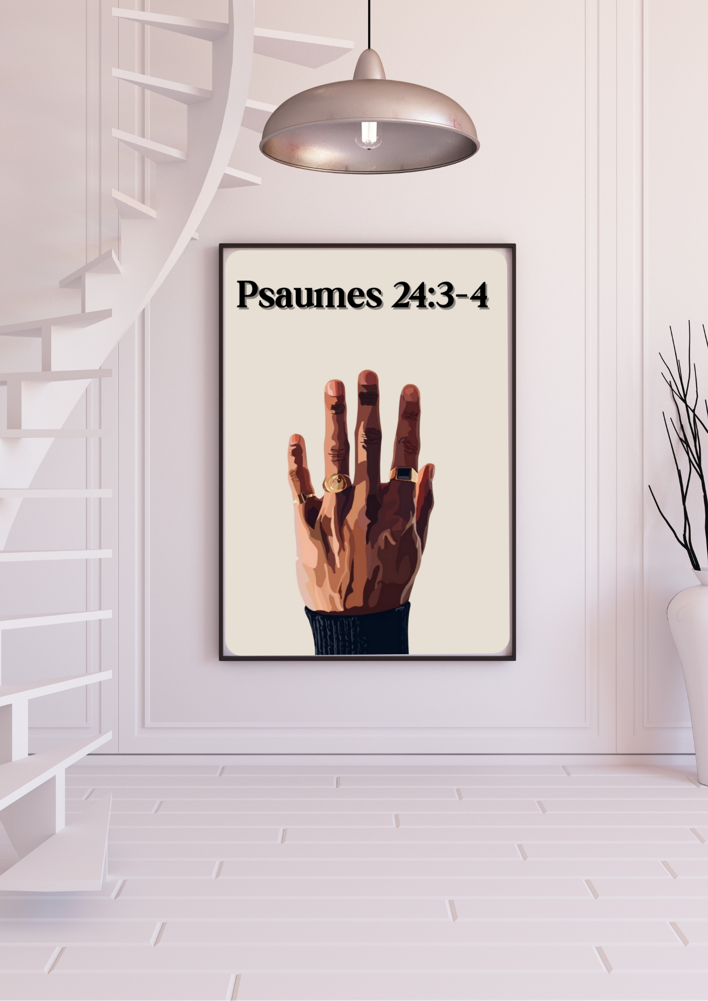 Affiche Chrétienne - Psaumes 24:3-4