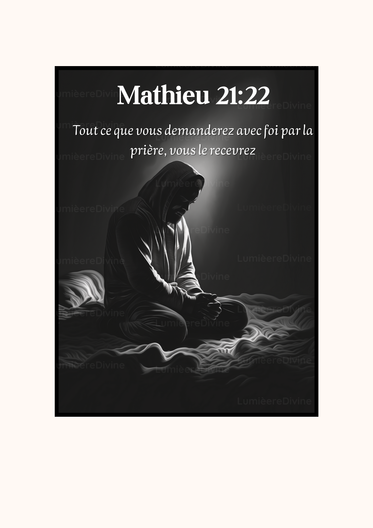 Affiche Chrétienne - Homme de prière