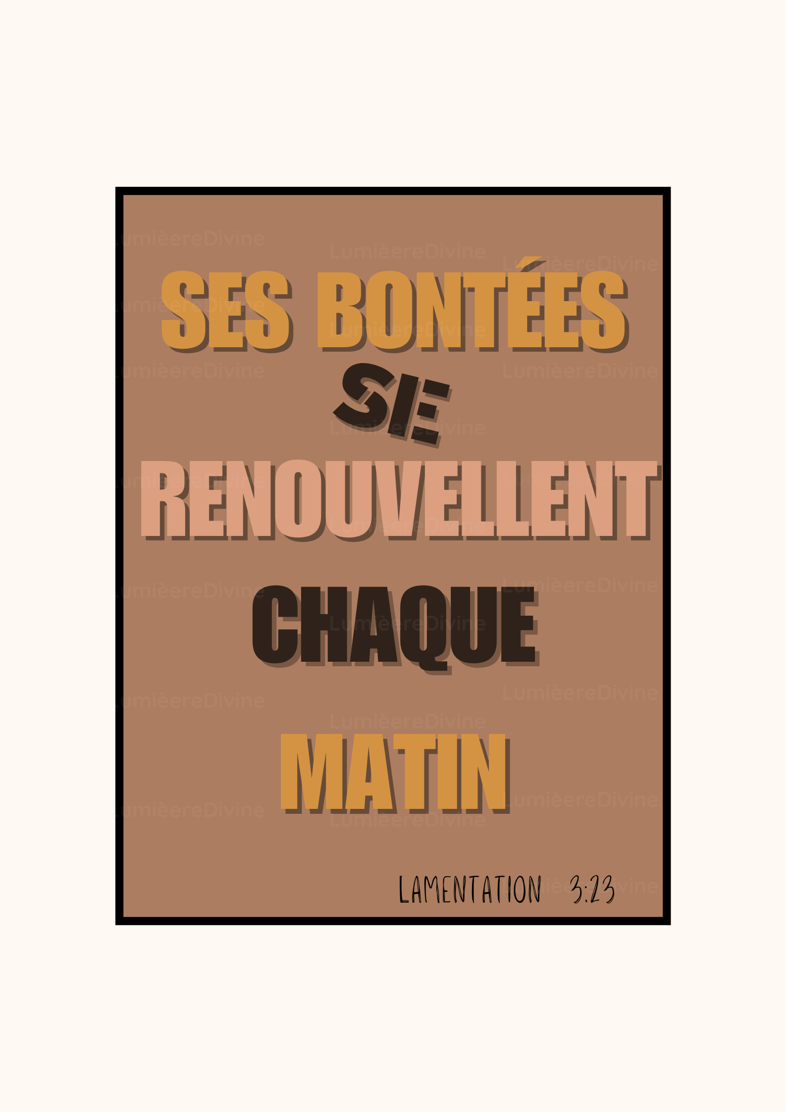 Affiche Chrétienne - Lamentation 5:23